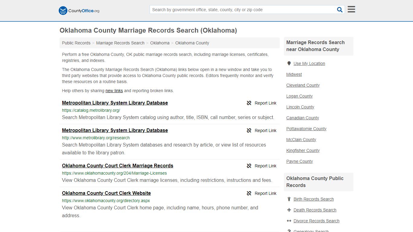 Marriage Records Search - Oklahoma County, OK (Marriage Licenses ...